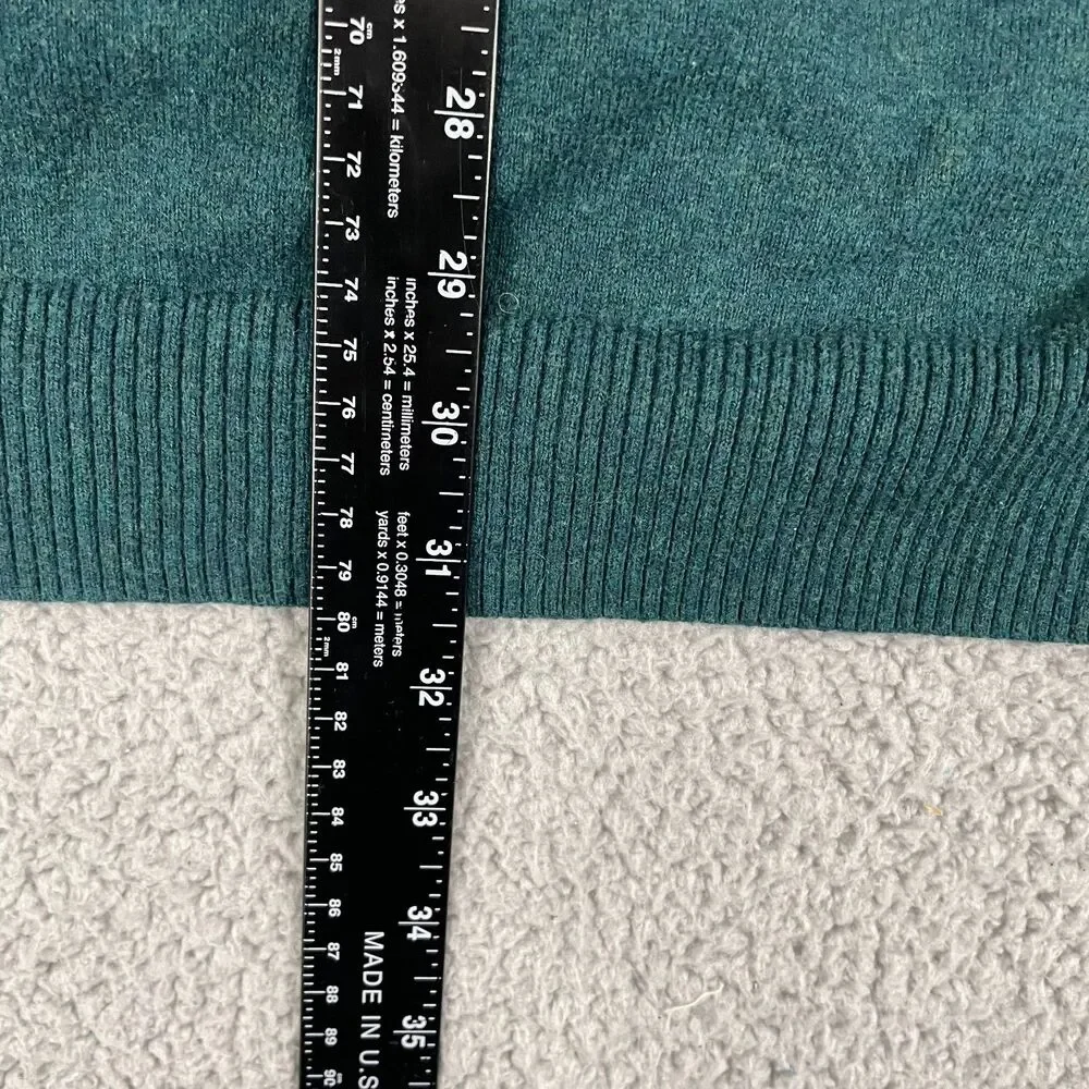 Hawker Rye Cotton Cashmere Sweater Men 3XL Hunter Green Preppy Pullover